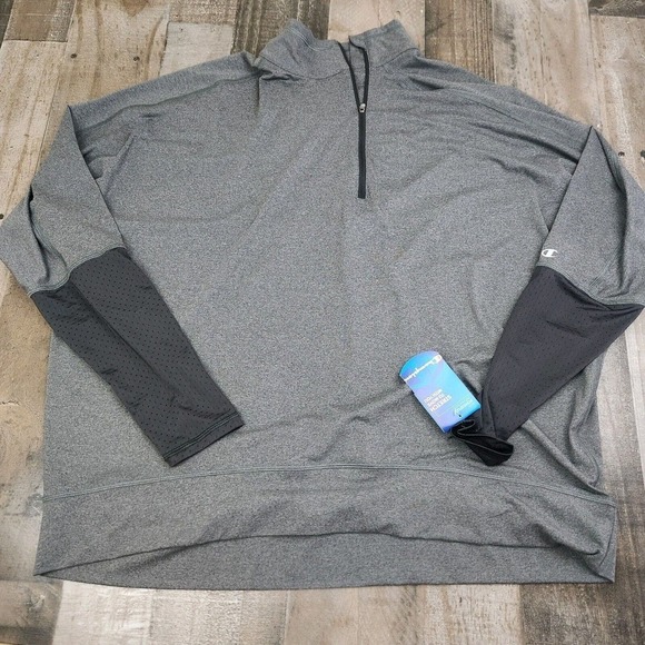 Mens Champion size 2XL Powerflex 1/4 Zip Long Sleeve Running Pullover - Picture 1 of 10